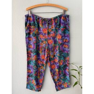 Express | Vintage 80s 90s Funky Soft Drawstring Capri Pants